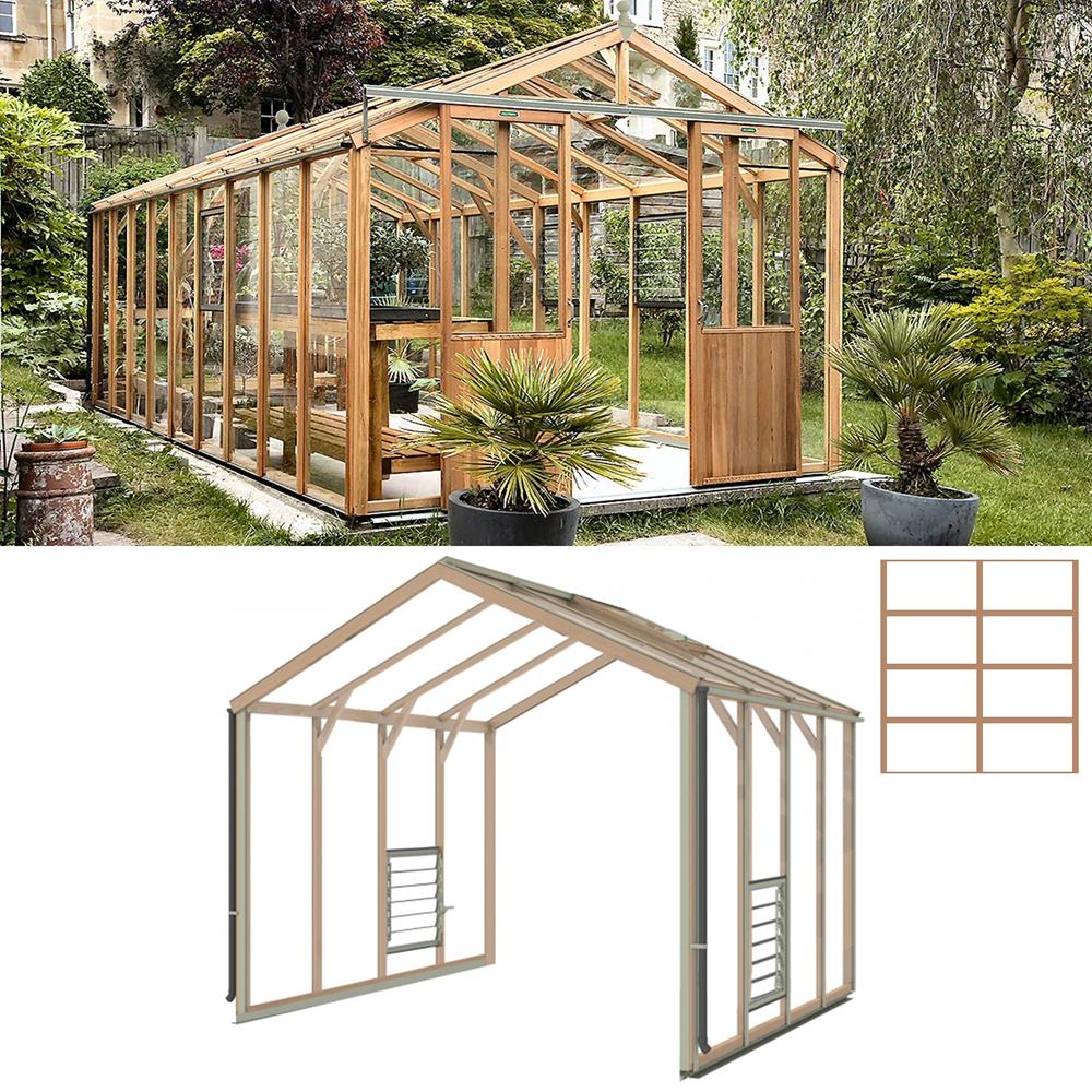 Alton Evolution EIGHT 8ft Extension Glass To Ground 8ft x 8ft Cedar