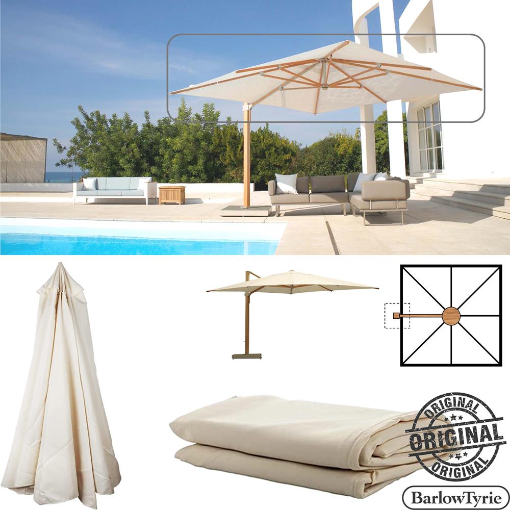 Barlow Tyrie Replacement Canopy For 4.0m Square Cantilever Napoli