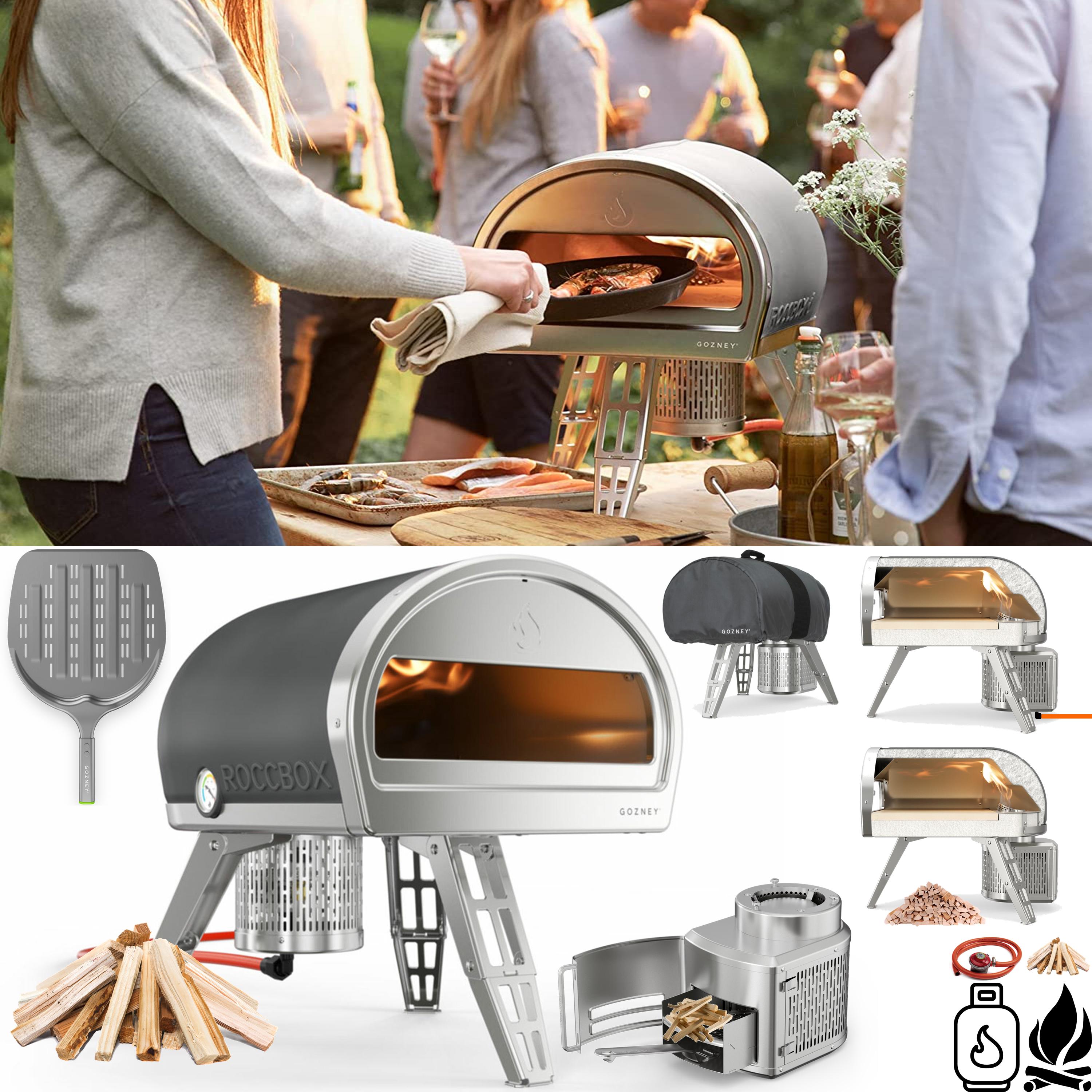 Gozney Roccbox Grey Gas & WoodFired Pizza Oven & Cover Birstall