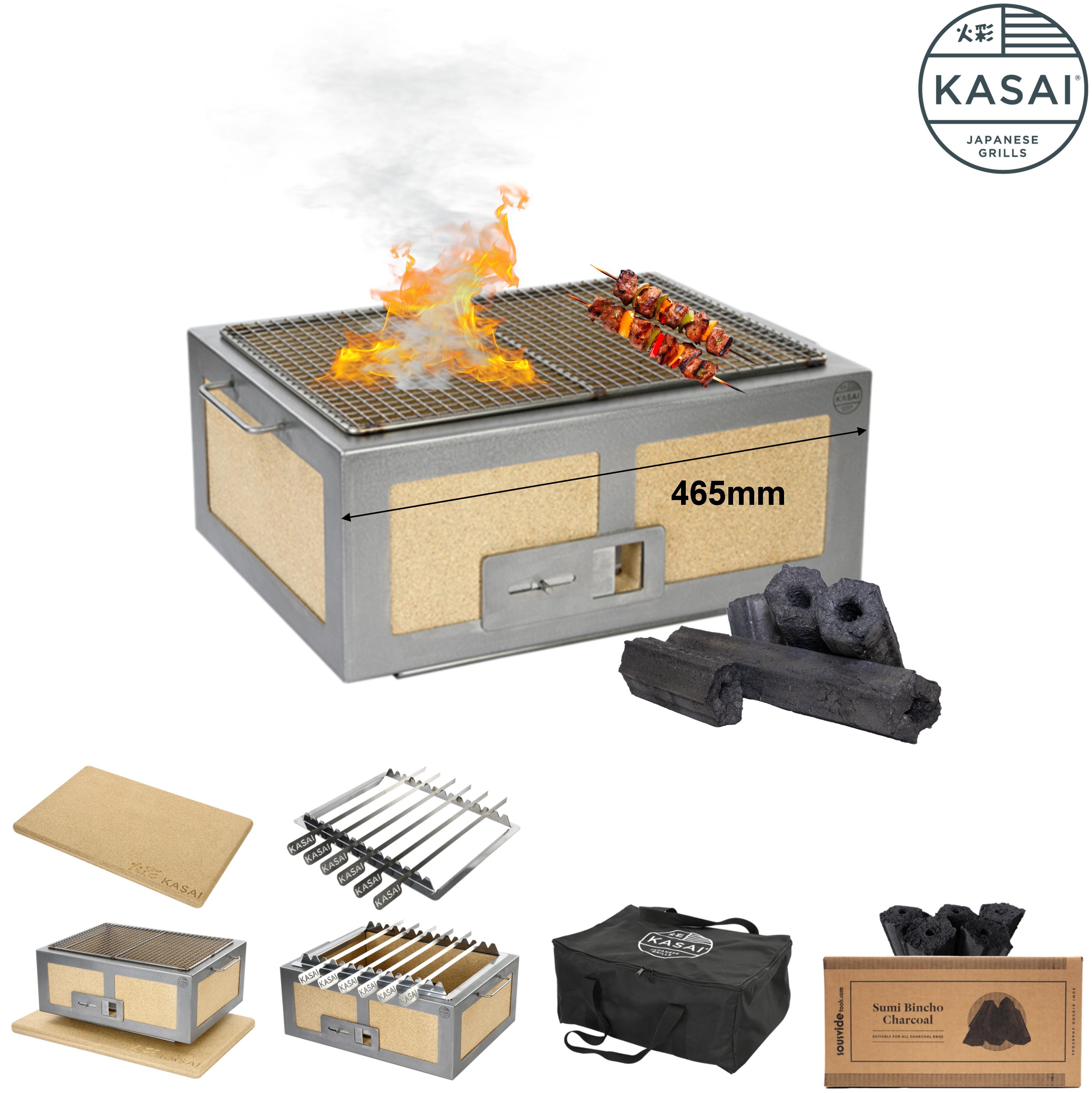 KASAI Konro Charcoal Grill - Medium Wide - 46cm For 4-8 People