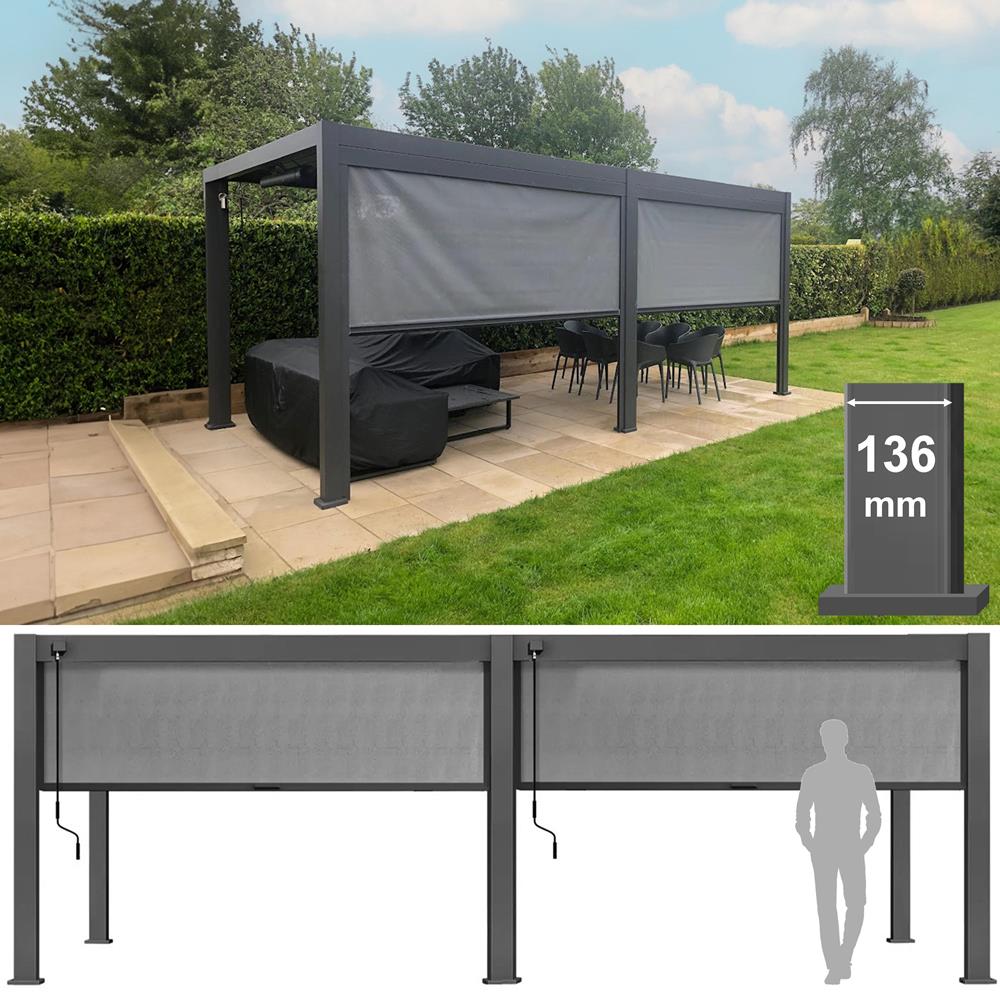westminster-7-2-x-3-6m-louvred-roof-pergola-inc-2-pull-down-screens