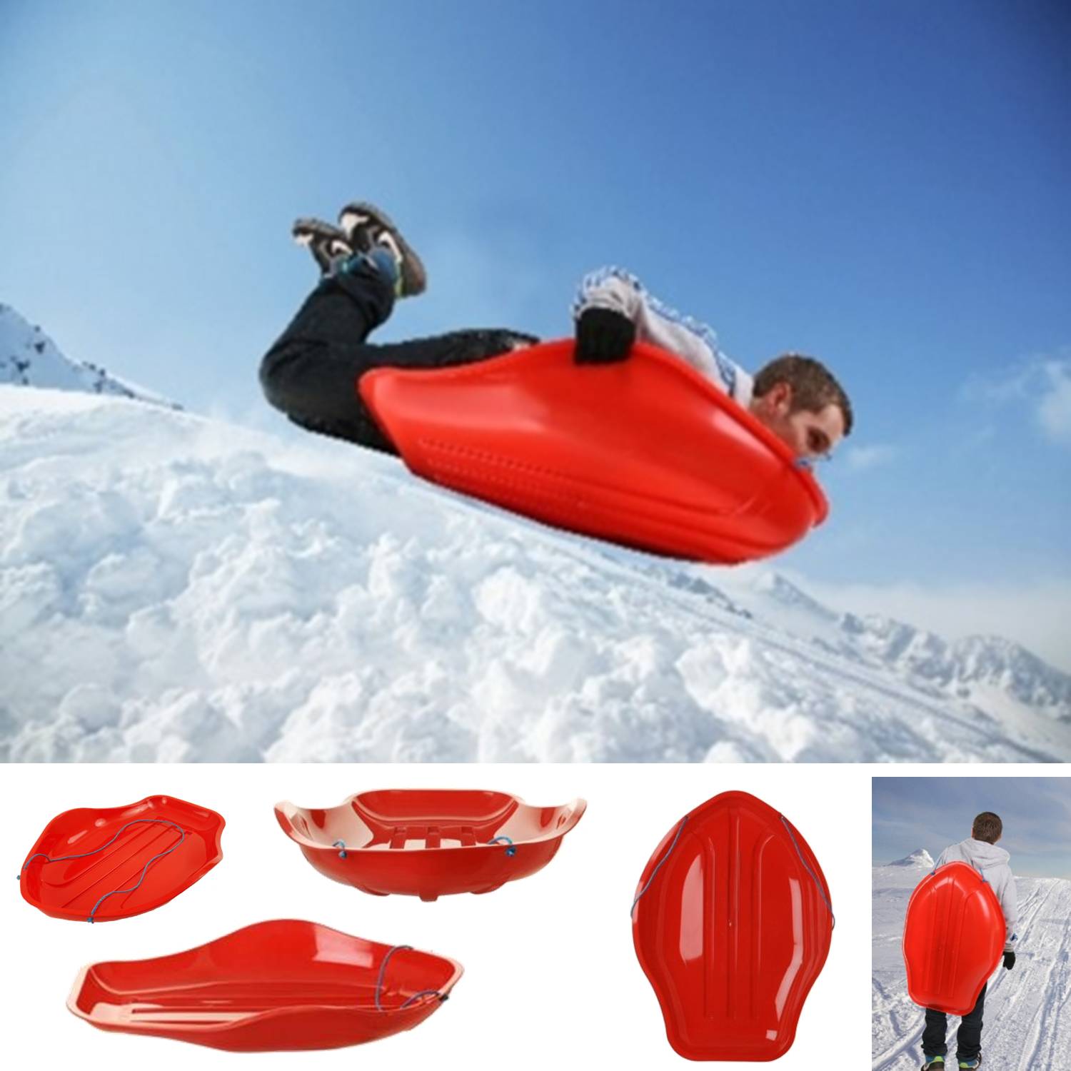 Stingray Sledge Sturdy PVC Snow Sledge Birstall