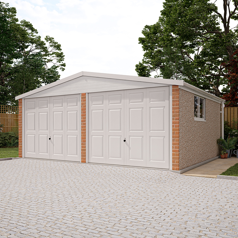 18ft 5in wide Apex Roof Double Ultimate Concrete Garages Area 1 The