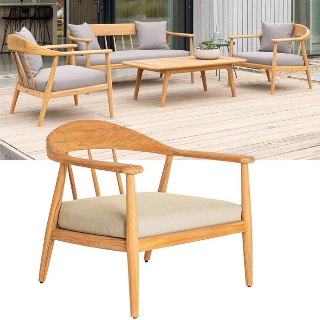 Alexander Rose Dana FSC Teak Lounge Chair inc Cushion Birstall