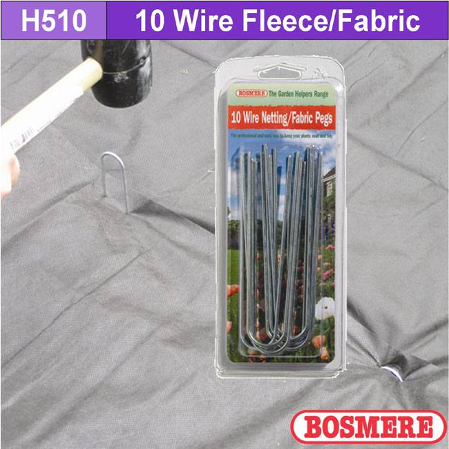 Bosmere Garden Helpers Range Wire Fleece Fabric Pegs Pack of 10
