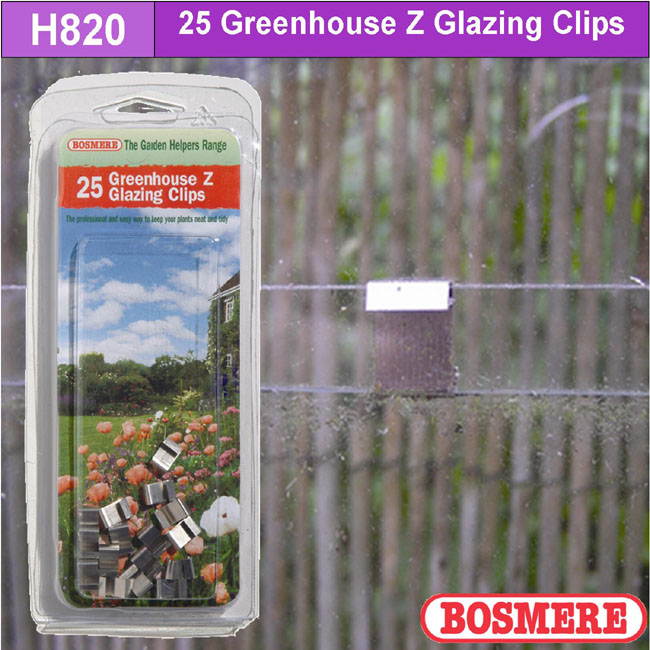 Bosmere Garden Helpers Range Greenhouse Z Glazing Clips Pack of 25