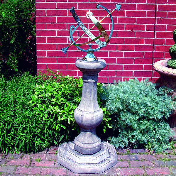 Lucas Stone Sundials Pedestal Large Armillary Birstall
