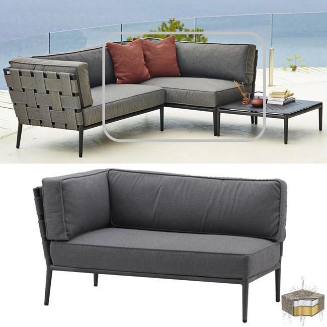 Caneline Conic Lounge 2Seater Corner Module With Right Arm Birstall