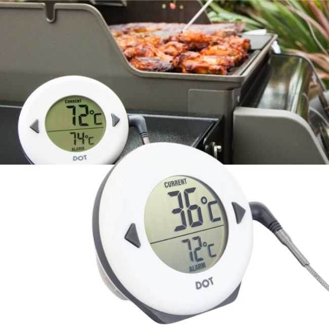 DOT Digital Oven / BBQ Thermometer with alarm for monitoring roasts and BBQ meat Birstall