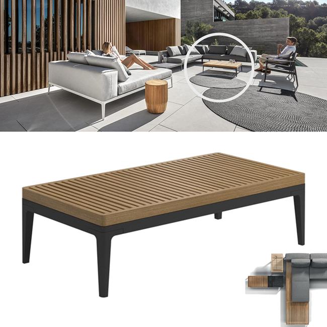 Gloster Grid Modular Seating - Small Coffee Table Buffed ...