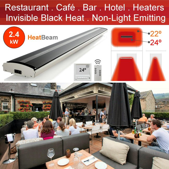 Heatbeam 2400 Watt - Radiant Electric Terrace and Patio Heaters | Birstall