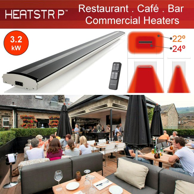Heatstrip 3.2 kW - Commercial Bar and Restaurant Electric Heaters | Birstall