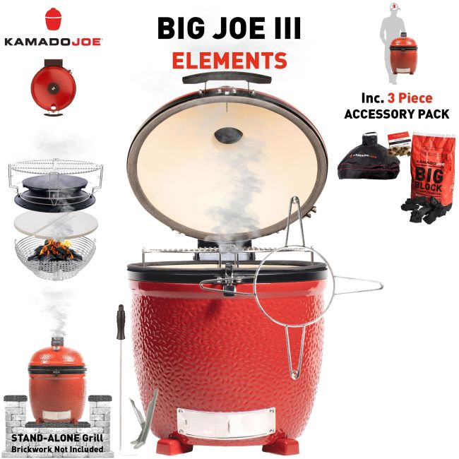 Kamado Joe Ceramic Grill Smoker Oven Big Joe III (3) StandAlone