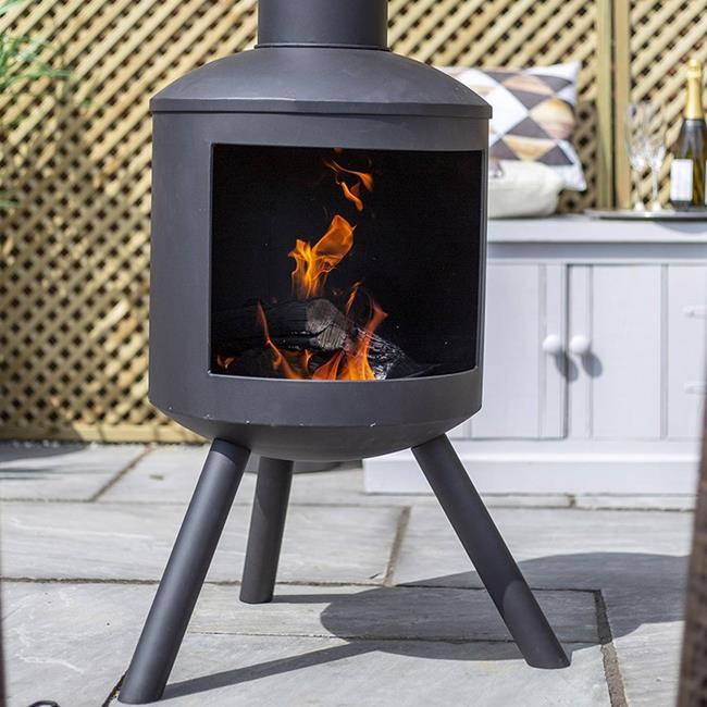 La Hacienda Patio Heaters Barola Contemporary Steel Chimenea Birstall