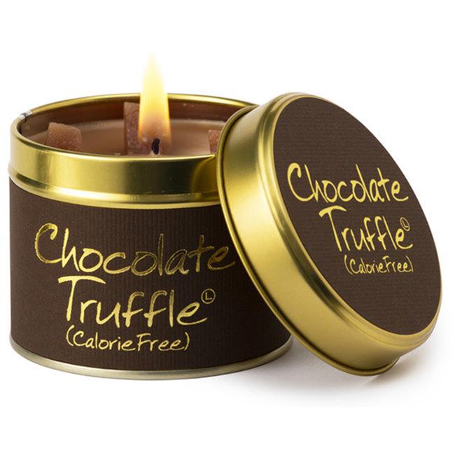 Chocolate Truffle Scented Candle Tin LilyFlame Candles Birstall
