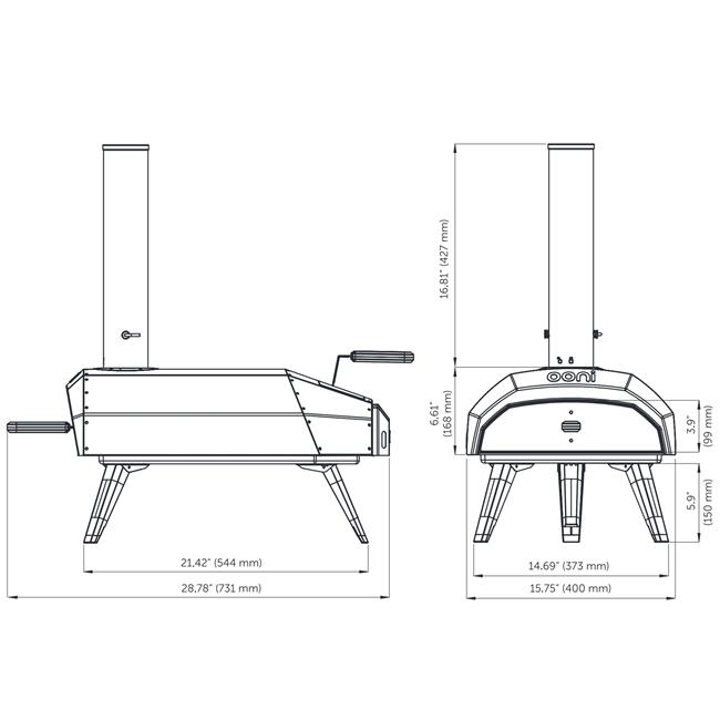 Ooni Karu 12 MultiFuel Pizza Oven Inc. Gas Burner Birstall