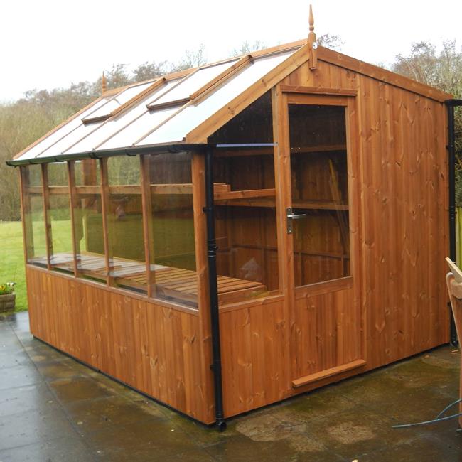 swallow thermowood timber potting sheds - rook 8' 9