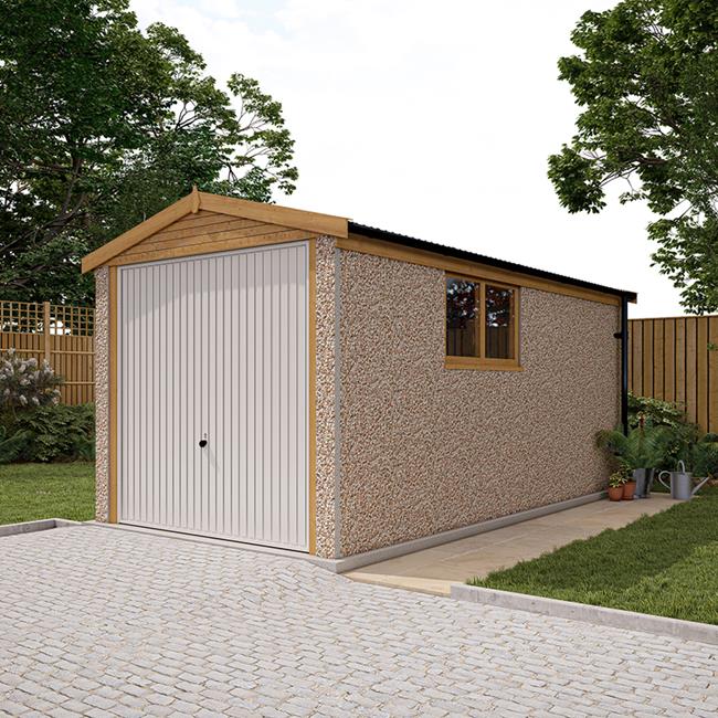 8ft 5in wide Apex Roof Single Concrete Garages Area 1 A versatile and