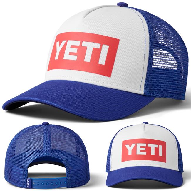 YETI American Logo Badge Hat BLUE / WHITE Birstall